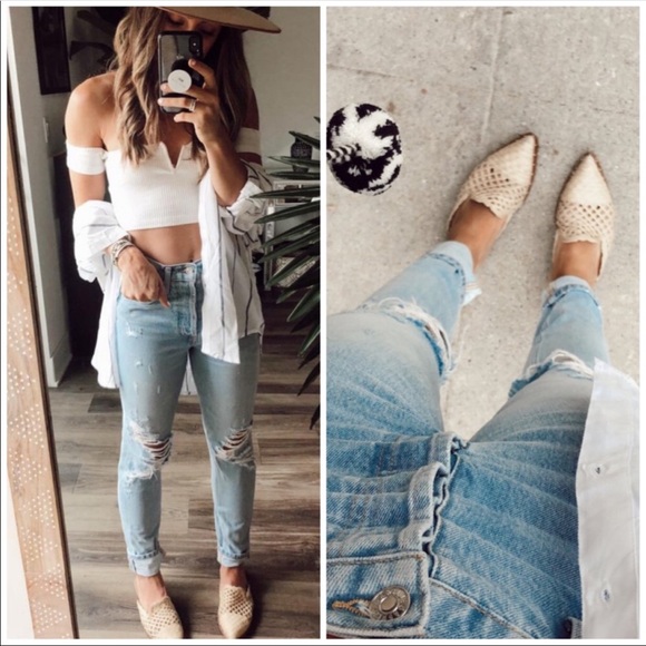 Agolde Denim - Agolde Jamie high rise distressed evermore jeans